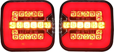 Polieez LED مجموعة ضوء الذيل للمقطورة، 10-30 فولت ضوء مقطورة المرافق مع ضوء لوحة ترخيص إشارة الفرامل الذيل، ضوء ذيل المقطورة لشاحنة مقطورة العربة RV الثلج، متوافق مع DOT in Kuwait