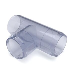FORMUFIT F001TEE-UV Tee PVC Fitting, Furniture Grade, 1" Size, Clear in Kuwait