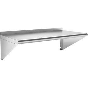 Commercial Stainless Steel Shelf 12 x 36", Wall Mounted Food Service Storage Rack Shelves, Heavy Duty 270 lb Metal Shelf for Kitchen, Restaurant, Food Truck, Garage, Laundry Room in Kuwait