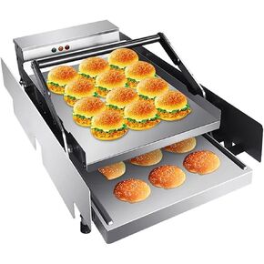 Commercial Hamburger Toaster,12 Slices Electric Heating Hamburger Oven, Double-Layer Burger Bun Grilled Bread Machine in Saudi Arabia