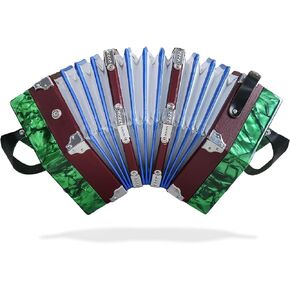 Concertinas 20-Key Accordion for Adults & Beginners, Professional Hexagonal Accordion with Adjustable Hand Straps, Air-Tight Windbox & Complete Accessories (Wood) in Kuwait