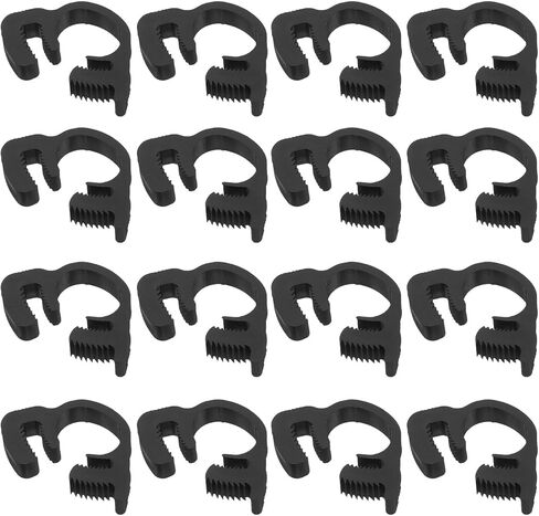 OUNONA 20pcs Heavy Duty Plastic Double Gripping Hose Clamps 9.1-10.2mm Snap Tube Clips for Automotive and Industrial Plumbing Pipe Attachment in Kuwait