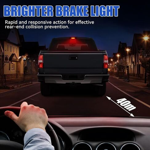 LED Suparee LED ثالث ضوء الفرامل الثالث ، متوافق مع 2004-2008 FORD F150،2007-2010 Explorer Sport High Mount Assembly Assembly Red/White Cargo ، صف مزدوج من حبات المصباح in Kuwait