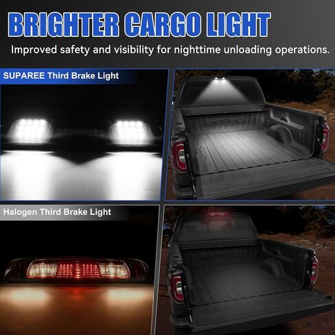 LED Suparee LED ثالث ضوء الفرامل الثالث ، متوافق مع 2004-2008 FORD F150،2007-2010 Explorer Sport High Mount Assembly Assembly Red/White Cargo ، صف مزدوج من حبات المصباح in Kuwait