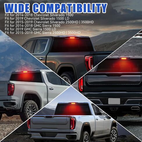 LED Suparee LED ثالث ضوء الفرامل الثالث ، متوافق مع 2004-2008 FORD F150،2007-2010 Explorer Sport High Mount Assembly Assembly Red/White Cargo ، صف مزدوج من حبات المصباح in Kuwait