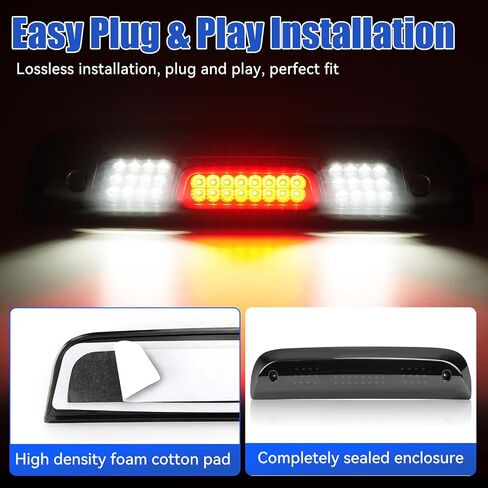 LED Suparee LED ثالث ضوء الفرامل الثالث ، متوافق مع 2004-2008 FORD F150،2007-2010 Explorer Sport High Mount Assembly Assembly Red/White Cargo ، صف مزدوج من حبات المصباح in Kuwait