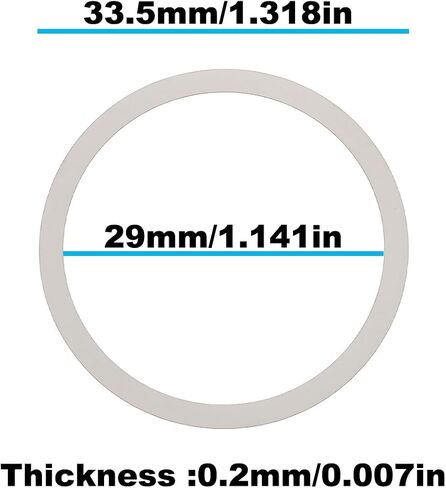 10Pcs 28.6mm Headset Shim Micro Spacer for Mountain Bikes with 1-1/8 Inch Handlebars 29x33.5x0.2mm in Kuwait