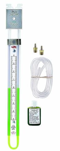 Dwyer Flex-Tube Series 1223 U-Tube Manometer, 6-0-6"WC Using Red Gauge Fluid in Kuwait
