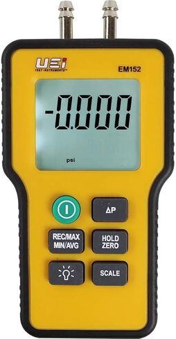 UEi Test Instruments EM152 مقياس الضغط الرقمي التفاضلي المزدوج (عبوة من قطعة واحدة) in Kuwait
