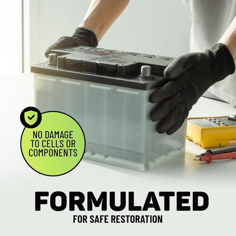 Battery Restorer and Desulfator for Lead Acid - Prolong Life & Boost Charge Capacity, Battery Acid Refill and Additive for Golf Cart, RVs, Bikes, ATVs, Car 64oz in Saudi Arabia