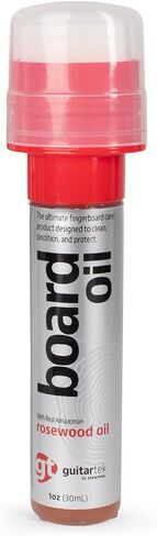GuitarTek Board Oil Fretboard Oil with Real Amazonian Rosewood Oil, Fingerboard and Bridge Conditioner - No Harsh Chemicals - Patent-Pending Applicator - 1 oz with Cloth in Gift Tube Box in Kuwait