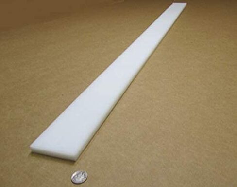 شريط مستطيل أبيض HDPE (بولي إيثيلين عالي الكثافة) .500 بوصة (1/2 بوصة) × 3.00 بوصة (3 بوصة) × 48 بوصة قطعة واحدة in Kuwait