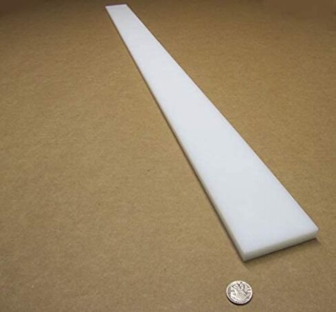 شريط مستطيل أبيض HDPE (بولي إيثيلين عالي الكثافة) .500 بوصة (1/2 بوصة) × 3.00 بوصة (3 بوصة) × 48 بوصة قطعة واحدة in Kuwait
