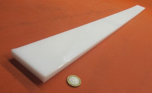 شريط مستطيل أبيض HDPE (بولي إيثيلين عالي الكثافة) .500 بوصة (1/2 بوصة) × 3.00 بوصة (3 بوصة) × 48 بوصة قطعة واحدة in Kuwait