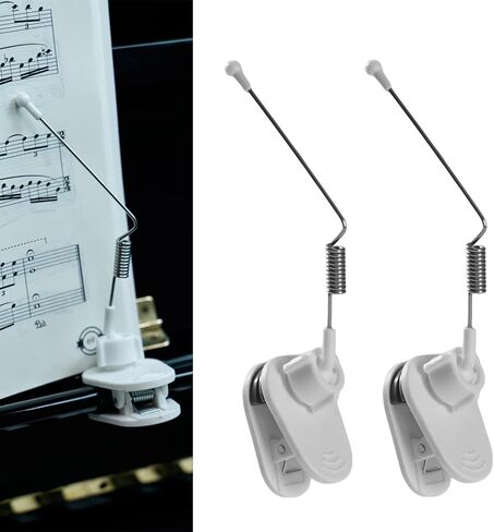 Piano Music Book Clip - Page Holder for Music Stand, Sheet Music Holders for Piano, Keyboard, Binders and Books, Essential Piano Accessories & Gift for Piano Players (Black) in Kuwait