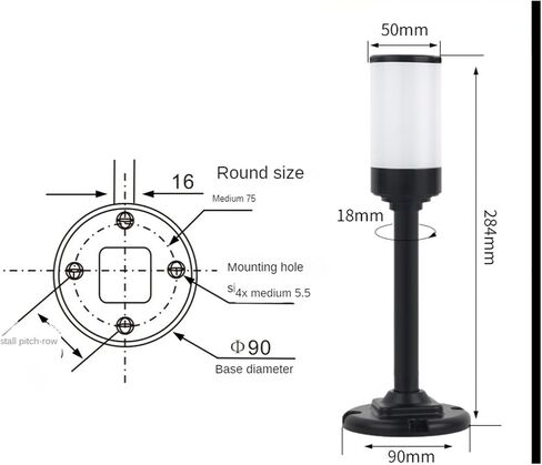Black Aluminum Multilayer 3 Colors 24V LED Warning Lamp for Industrial Machines Safety Foldable Signal Tower Light(1-Layer 3 Colors Rod) in Saudi Arabia