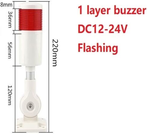 LED Multi-Layer Warning Light, Three Color Tower Light, Machine Tool Signal Indicator Light, Constantly On, Machine Tool Alarm(Red) in Saudi Arabia