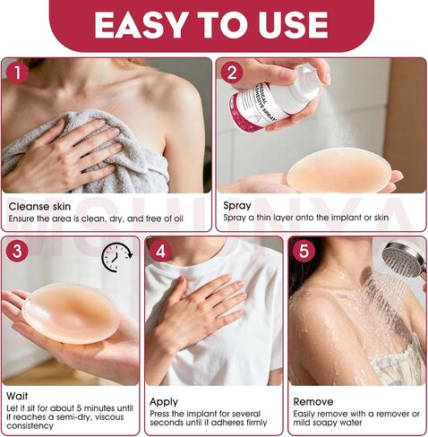 Breast Form Adhesive, Medical Adhesive Spray, Adhesive Spray for Skin, Strong Adhesion, Waterproof and Durable, Suitable for Breast Forms, Transgender People and Cross-Dressers, 3.5 Oz in Kuwait