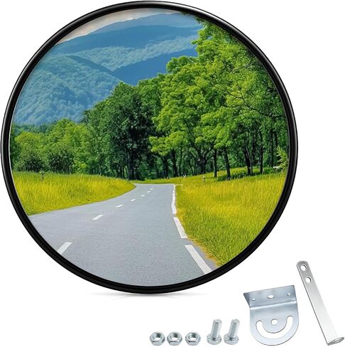 2 Pack 30in Convex Traffic Mirror, Safety Security Traffic Corner Mirrors, Adjustable Wide Angle View and Wall Mounting Corner Blind Spot, for Indoor Outdoor Garage School Classroom Warehouse in Saudi Arabia