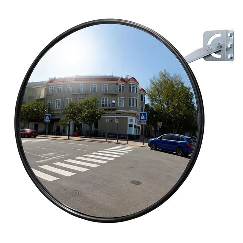 STARSIGNS 24 inch Acrylic Convex Mirror, 1 Pack Adjustable Wide Angle View Security Mirror for Blind Spots, Corner Safety Mirror for Warehouse, Garage, Office, Parking Lot, Store and Traffic Safety in Kuwait