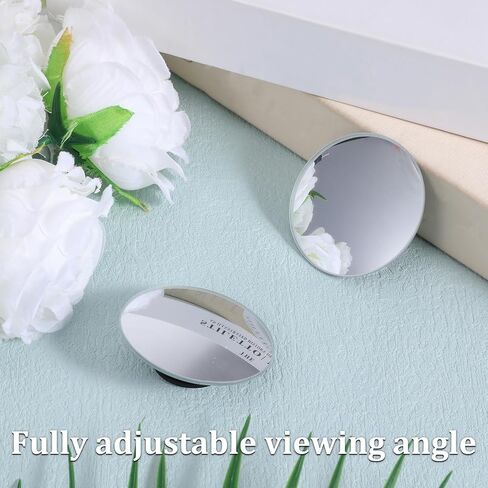 2pcs Desk Mirror Office Cubicle Computer Monitor Mirror to See Behind You 2" Small Computer Rear View Mirrors for Desk, Adjustable Monitor Rearview Mirrors for Workspaces, 2 Inch in Kuwait