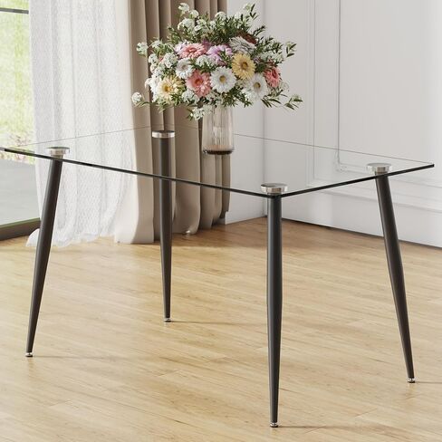Stylish Tempered Glass Table for Dining and Workspace in Kuwait