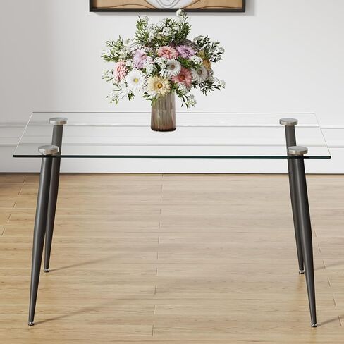 Stylish Tempered Glass Table for Dining and Workspace in Kuwait