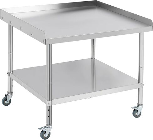 طاولة حامل شواية من الفولاذ المقاوم للصدأ من GarveeTech - مقاس 36x30x30 بوصة، سعة 660 رطلًا للخدمة الشاقة، معتمدة من NSF، مع حاجز حافة 2 بوصة للمنزل، مطبخ المطعم التجاري، الفندق in Kuwait