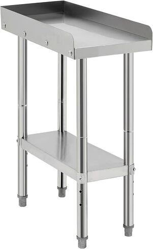 طاولة حامل شواية من الفولاذ المقاوم للصدأ من GarveeTech - مقاس 36x30x30 بوصة، سعة 660 رطلًا للخدمة الشاقة، معتمدة من NSF، مع حاجز حافة 2 بوصة للمنزل، مطبخ المطعم التجاري، الفندق in Kuwait