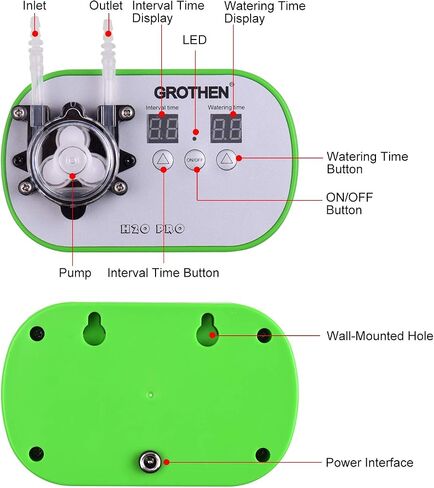 HUIOP Timed Dosing Peristaltic Pump Metering Pump Smart Watering Device Amount Timing Control with 5 Meter Hose 160ml/min for Aquarium Laboratory Home Office,Dosing Peristaltic Pump in Kuwait