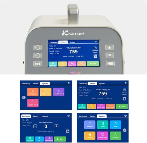 Kamoer 12L/min high flow peristaltic pump stepper motor 100V~240V M5(upgraded by AIP) intelligent WiFi variable speed liquid dosing pump touch screen digital control in Saudi Arabia