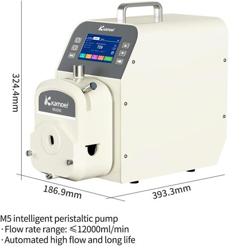 Kamoer 12L/min high flow peristaltic pump stepper motor 100V~240V M5(upgraded by AIP) intelligent WiFi variable speed liquid dosing pump touch screen digital control in Saudi Arabia