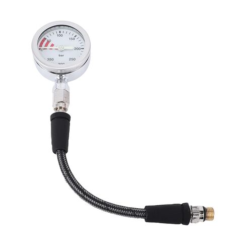 Diving Pressure Gauge Luminous Durable Scuba Diving Pressure Gauge with Hose for Night Use Carbon Fiber 1 Unit in Kuwait
