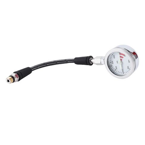 Diving Pressure Gauge Luminous Durable Scuba Diving Pressure Gauge with Hose for Night Use Carbon Fiber 1 Unit in Kuwait