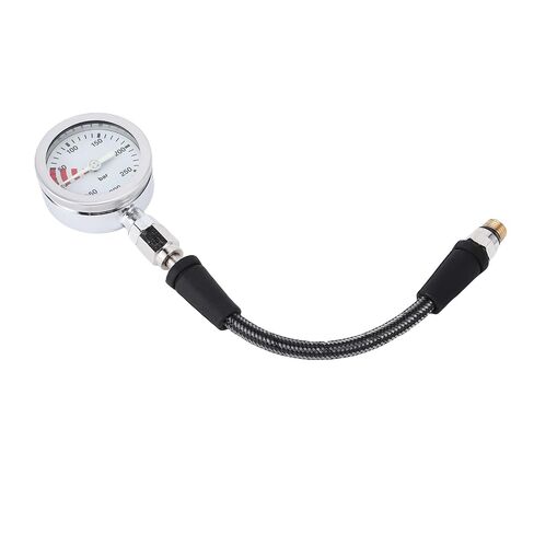 Diving Pressure Gauge Luminous Durable Scuba Diving Pressure Gauge with Hose for Night Use Carbon Fiber 1 Unit in Kuwait