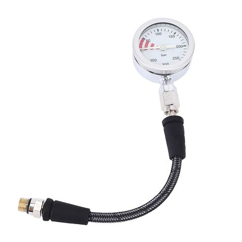 Diving Pressure Gauge Luminous Durable Scuba Diving Pressure Gauge with Hose for Night Use Carbon Fiber 1 Unit in Kuwait