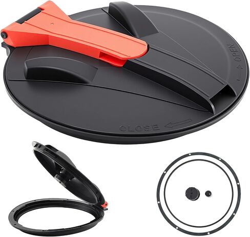 AceOrbit 1 Set 16 Inch Threaded Vented Lid and Ring Assembly with Seal Gasket Polypropylene Breather Vent Water Tank Lid Accessory for Replace in Kuwait