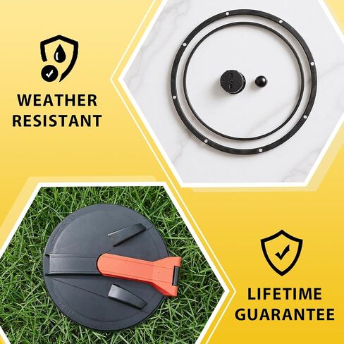 AceOrbit 1 Set 16 Inch Threaded Vented Lid and Ring Assembly with Seal Gasket Polypropylene Breather Vent Water Tank Lid Accessory for Replace in Kuwait
