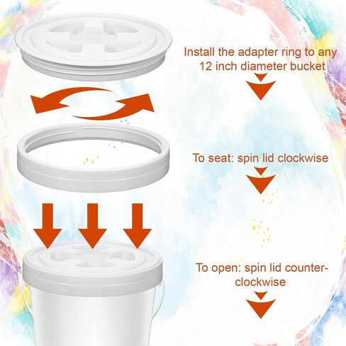 2 Pcs 5 Gallon Bucket Lids, Plastic Screw Seal Cap, Reusable 5 Gal Food Grade Storage Bucket Lid for Chicken Feeders, Paint Coatings, Food Storage Buckets (White) in Kuwait