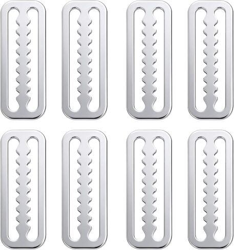 8 PCS Scuba Weight Belt Keepers 316 Stainless Steel Scuba Weight Keepers 2 inches Diving Webbing Belt Slide Stopper Weight Retainer Clips with Teeth for Standard 2 inches/5cm Webbing Belts in Kuwait