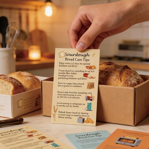 200pcs Cake Care Card Card Guide Guide Corder Care for Cake Shop تشمل كيفية حمل وتخزين تعليمات الكعكة الخاصة بك مناسبة لجميع أنواع الكعك 4.3 × 5.5 بوصة in Kuwait
