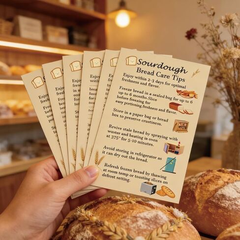 200pcs Cake Care Card Card Guide Guide Corder Care for Cake Shop تشمل كيفية حمل وتخزين تعليمات الكعكة الخاصة بك مناسبة لجميع أنواع الكعك 4.3 × 5.5 بوصة in Kuwait