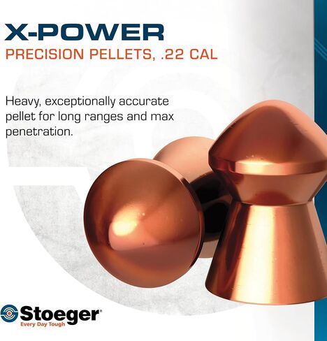 مجموعة Stoeger S4000-E - عيار .22 - مادة صناعية سوداء مع كريات مدببة على شكل قبة X-Power in Kuwait