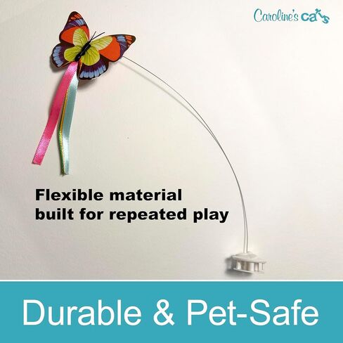 القطط كارولين ترفرف لعبة الفراشة Cat Toy Elcling ، الفراشات البديلة ، تناسب كل شيء مع الكفوف والبوتاروما والعلامات التجارية الأخرى in Kuwait