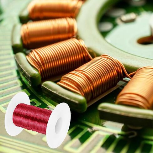 Generic 28 AWG Magnet Wire, 28 Gauge Enameled Copper Wire, 2 oz Magnetic Coil Wire for Transformer, Motor, Electric, 155C(311F) in Kuwait