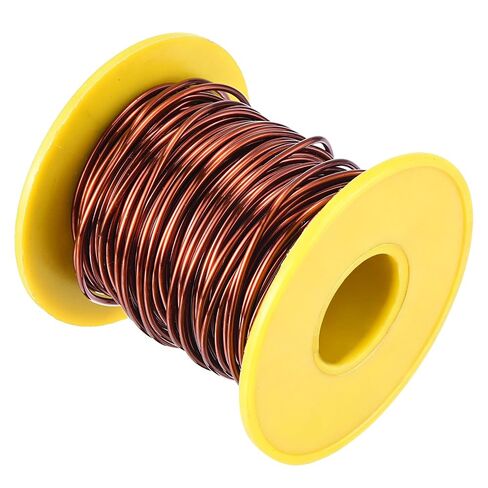 سلك مغناطيسي - 18 AWG 1 مم/500 جرام (1.1 رطل) 220 درجة مئوية (428 درجة فهرنهايت) سلك مغناطيسي مطلي بالمينا أسلاك مغناطيسية ملفوفة مطلية بالبوليميد، [للمحركات والمحاثات والمحولات والملفات الكهربائية] in Kuwait