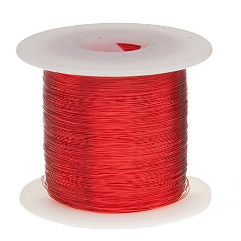 Magnet Wire, Enameled Copper Wire, 23 AWG, 2.5 Lbs, 1584' Length, 0.0236" Diameter, Red in Kuwait