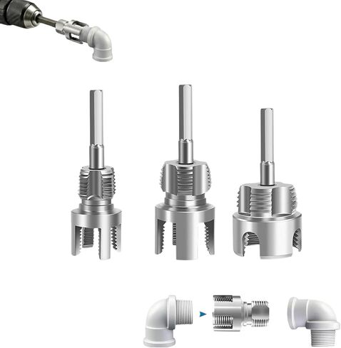 4-In-1 Upgraded Pvc Pipe Threading Tool—Includes Pipe Forming Tools for Cutting 1/2-Inch, 3/4-Inch, and 1-Inch Internal & External Threads, Making It Ideal for Plumbing Repairs and DIY Projects in Kuwait