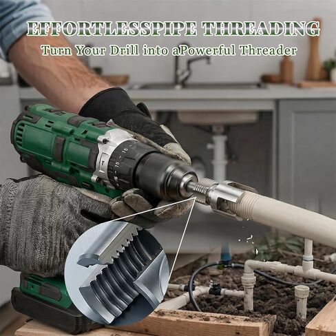 4-In-1 Upgraded Pvc Pipe Threading Tool—Includes Pipe Forming Tools for Cutting 1/2-Inch, 3/4-Inch, and 1-Inch Internal & External Threads, Making It Ideal for Plumbing Repairs and DIY Projects in Kuwait