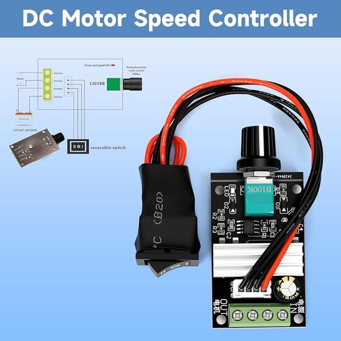 12v Dc Worm Gear Motor 40Rpm 32kg.cm High Torque 8mm D-Shaft Reversible & Self-Locking Reduction Motor with PWM Speed Controller & Mounting Bracket for Door Lock System Window Opener and DIY Project in Kuwait
